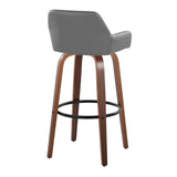 Daniella - Contemporary Fixed Height, Barstool & Swivel And Round Footrest (Set of 2) - Furniture Home Direct