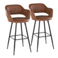 Margarite - Contemporary Fixed Height BarStool With Square Footrest (Set of 2) - Furniture Home Direct
