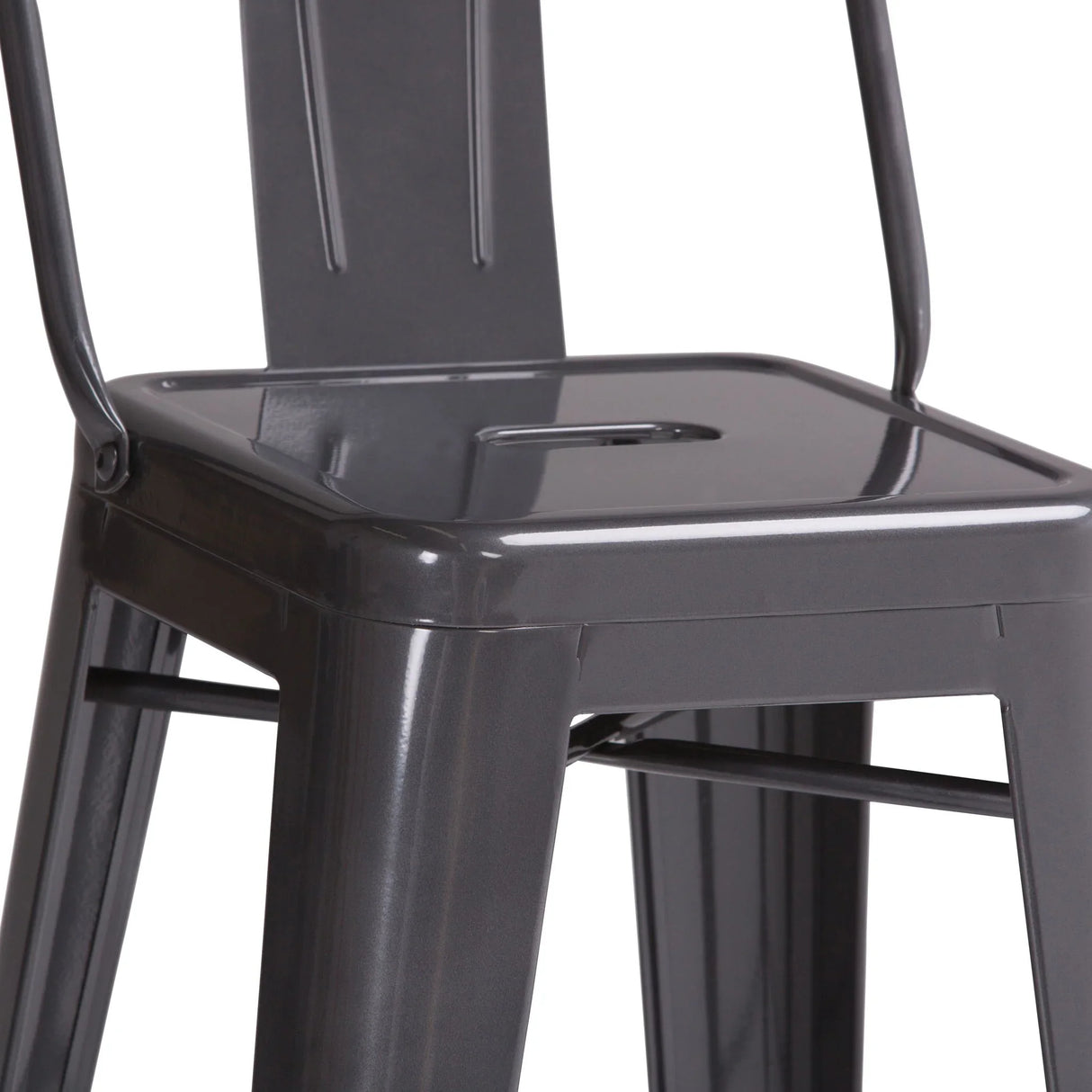 Rayne - Curved Back Metal Stool (Set of 2) - Furniture Home Direct
