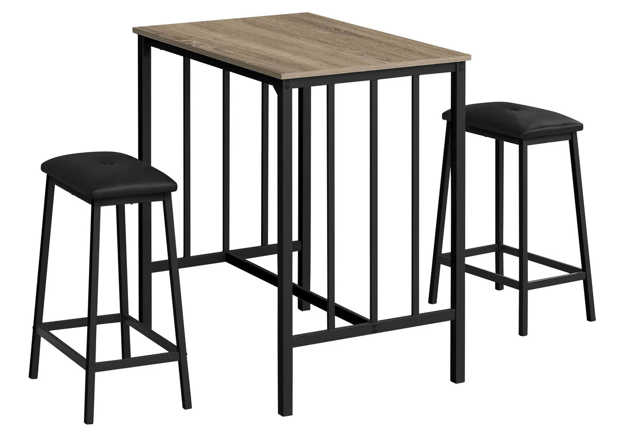 3 Pieces Dining Set, Counter Height, Rectangular, Small, Contemporary & Modern - Furniture Home Direct