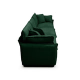 Modern Living Room 3 Piece Set - Green Corduroy - Furniture Home Direct