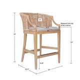 Casual Handcrafted Rattan Counter Stool - Furniture Home Direct