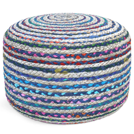 Margo - Handcrafted Round Pouf - Furniture Home Direct