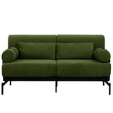 Modern Loveseat Sofa 2 Seater With USB Ports, Cylindrical Armrests - Furniture Home Direct