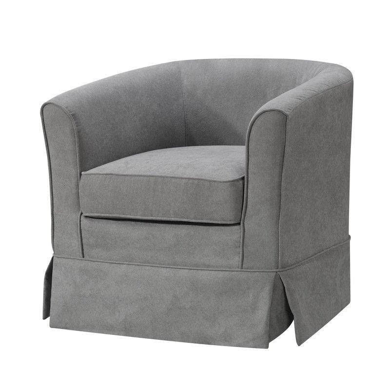 Tucker - Woven Fabric Swivel Barrel Chair - Furniture Home Direct
