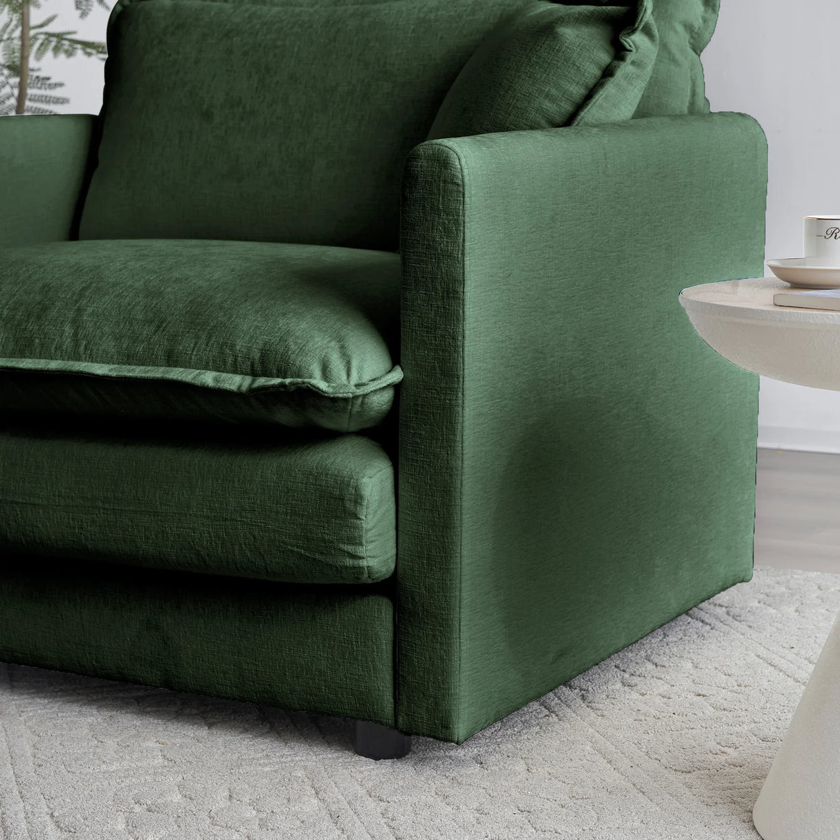 2 Pc Chenille Living Room Set - Green - Furniture Home Direct