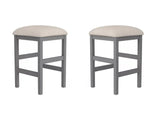 Counter Height Dining Island Set With Storage Stools Beige - Furniture Home Direct
