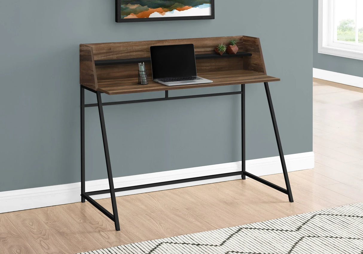 Computer Desk For Home Office, Laptop, Storage Shelves, Marble Look Contemporary & Modern - Furniture Home Direct