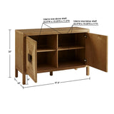 Accent Cabinet With Adjustable Shelves - Natural - Furniture Home Direct