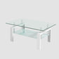 Tempered Glass Table With Storage - Furniture Home Direct