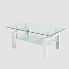 Tempered Glass Table With Storage - Furniture Home Direct