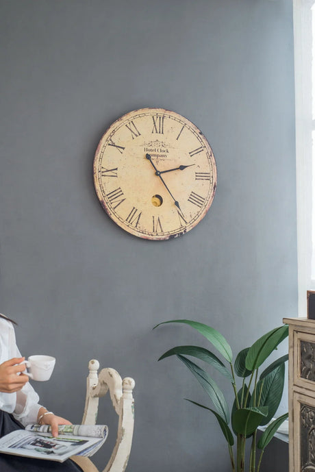 Wall Clock - Beige - Furniture Home Direct