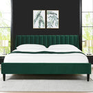Aspen - Vertical Tufted Modern Headboard Platform Bed Set - Furniture Home Direct