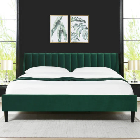 Aspen - Vertical Tufted Modern Headboard Platform Bed Set - Furniture Home Direct