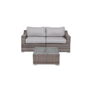 Outdoor Wicker Conversation Set With Cushions, All Weather - Furniture Home Direct
