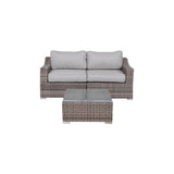 Outdoor Wicker Conversation Set With Cushions, All Weather - Furniture Home Direct