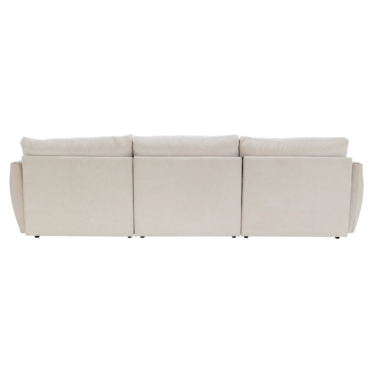 113.3 Modular Sectional With Ottoman And USB C Ports Beige - Furniture Home Direct