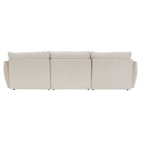 113.3 Modular Sectional With Ottoman And USB C Ports Beige - Furniture Home Direct