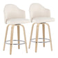 Ahoy - Mid Century Modern Fixed Height Counter Stool With Round Footrest (Set of 2) - Furniture Home Direct