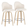 Ahoy - Mid Century Modern Fixed Height Counter Stool With Round Footrest (Set of 2) - Furniture Home Direct