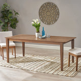 Farmhouse Charm Dining Table With Square Leg