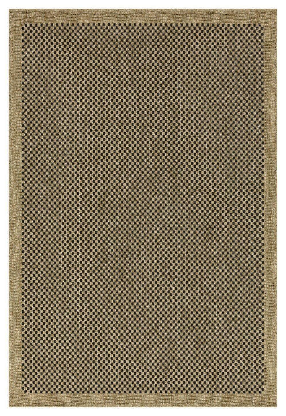 Earth - Indoor / Outdoor Area Rug Polypropylene - Jute / Black - Furniture Home Direct