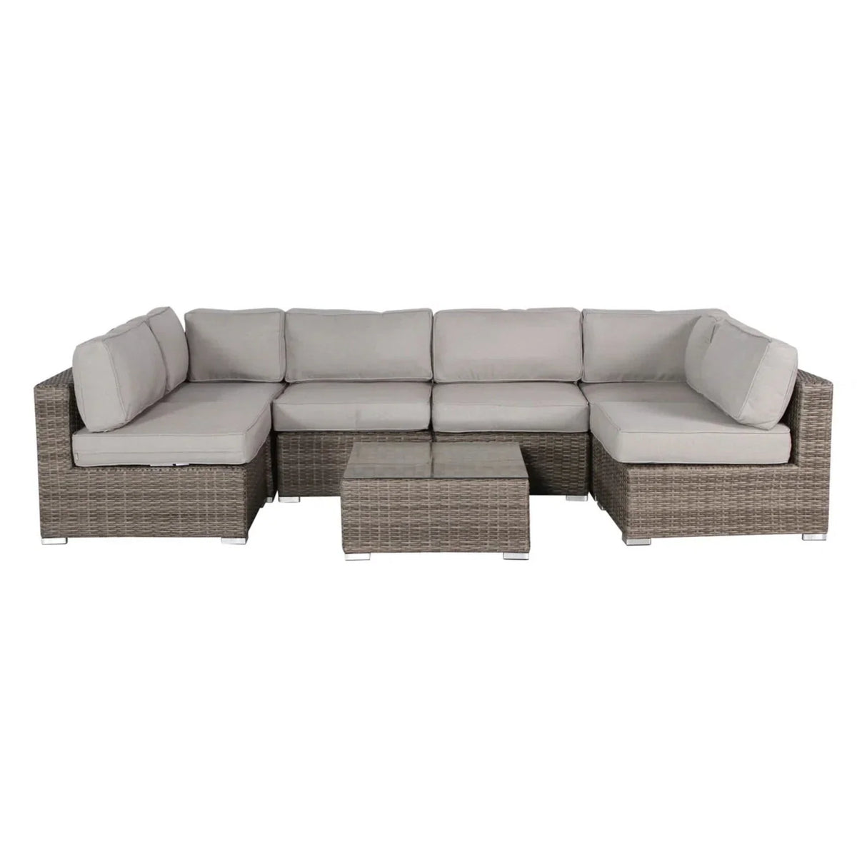 Outdoor Wicker Seating Group With Cushions - Furniture Home Direct