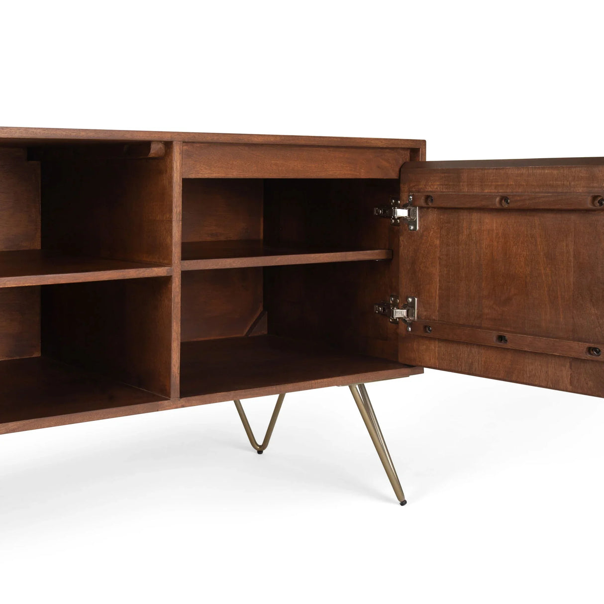 Hunter - TV Media Stand - Umber Brown Stain - Furniture Home Direct