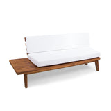 2 Seater Sofa with Water Resistant Cushions in Acacia Wood - White - Furniture Home Direct