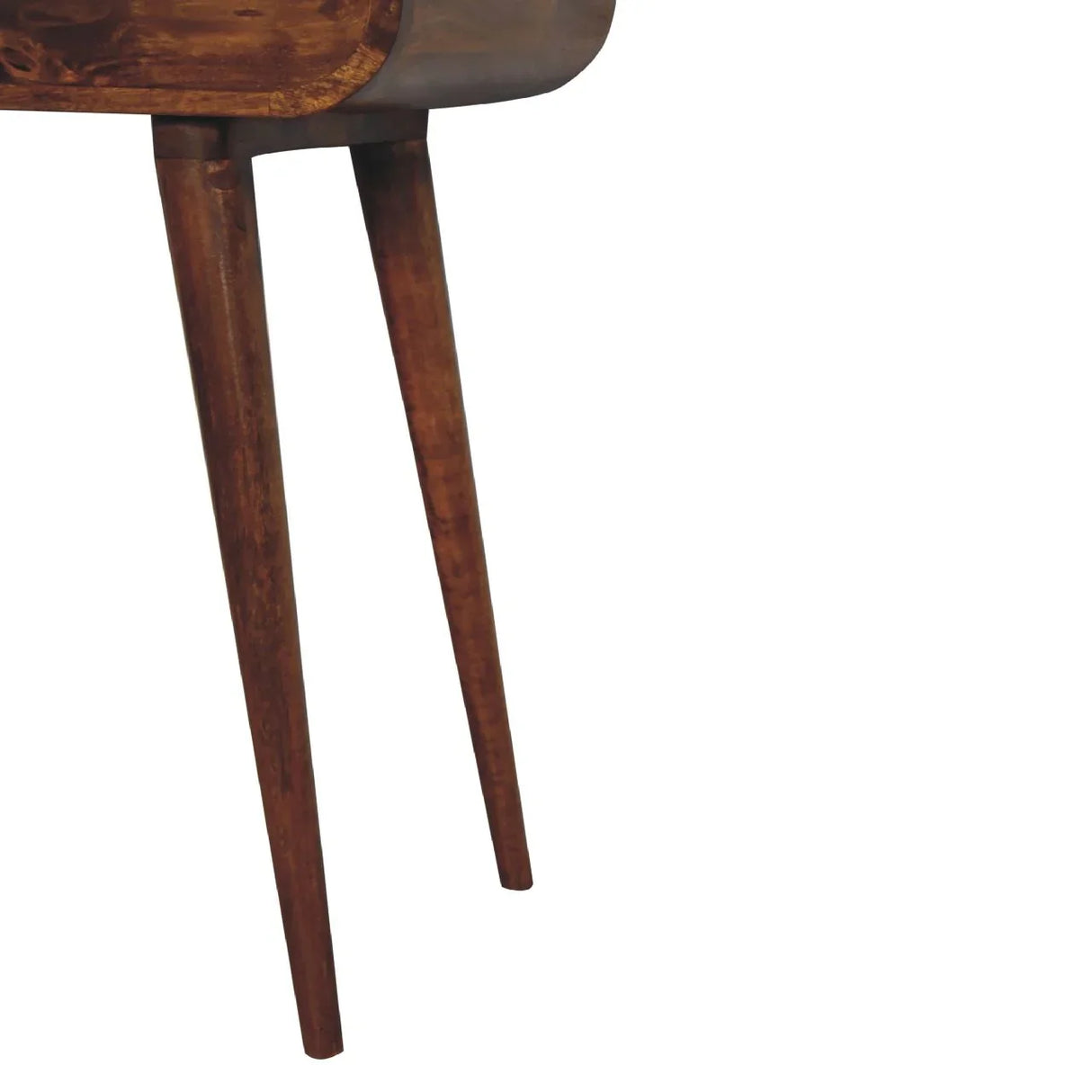 Mini Round Fold Vanity - Chestnut - Furniture Home Direct