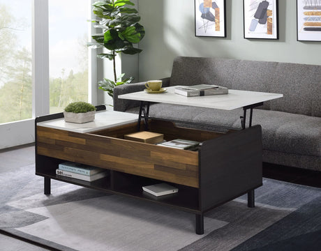 Axel - Printed Faux Marble Coffee Table With Lift Top - Marble - Furniture Home Direct