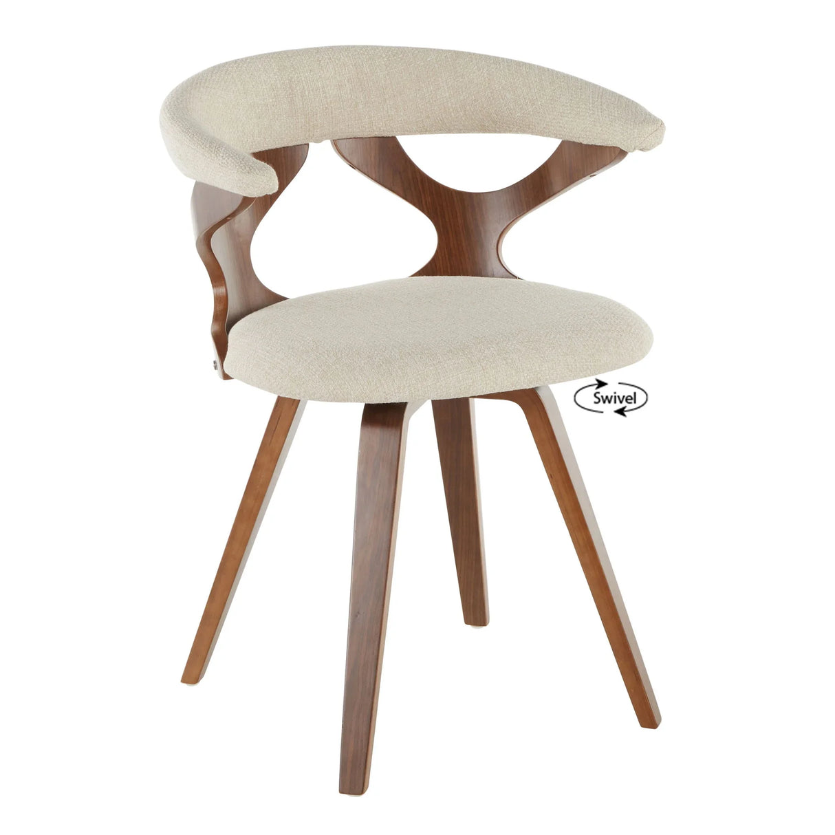 Gardenia - Mid-Century Modern Dining Chair With Swivel - Furniture Home Direct