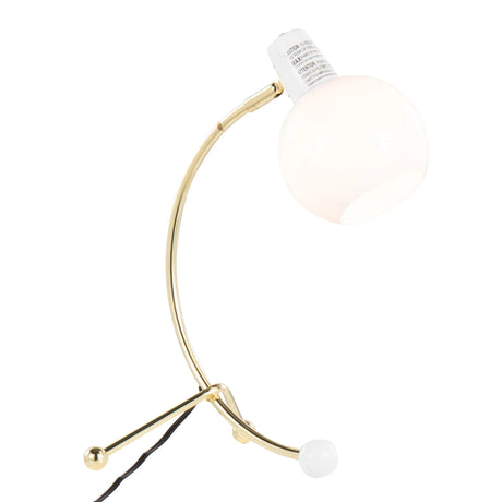Eileen - Contemporary Task Lamp - Gold / White - Furniture Home Direct