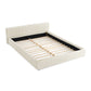 Modern Upholstered Platform Bed Frame With Pleated Design - Furniture Home Direct