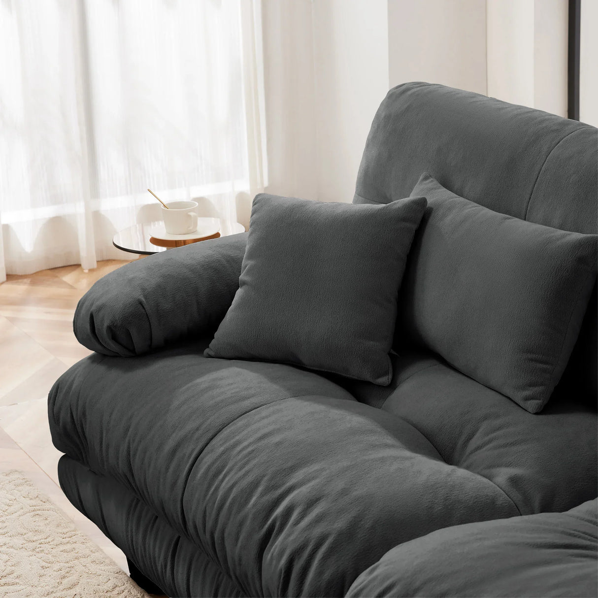 Modular Chenille Sofa - Gray - Furniture Home Direct