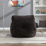 Soft Teddy Fabric Tufted Foam Bean Bag Chair With Teddy Fabric - Furniture Home Direct