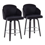 Dahlia - Contemporary Counter Stool Round Footrest (Set of 2) - Furniture Home Direct