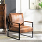 Classic Mid Century Modern Accent Chair With Durable Square Metal Frame, Armchair - Furniture Home Direct