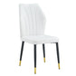 4 Modern Dining Chairs With Stylish Patterned Backrest And Metal Legs - Furniture Home Direct