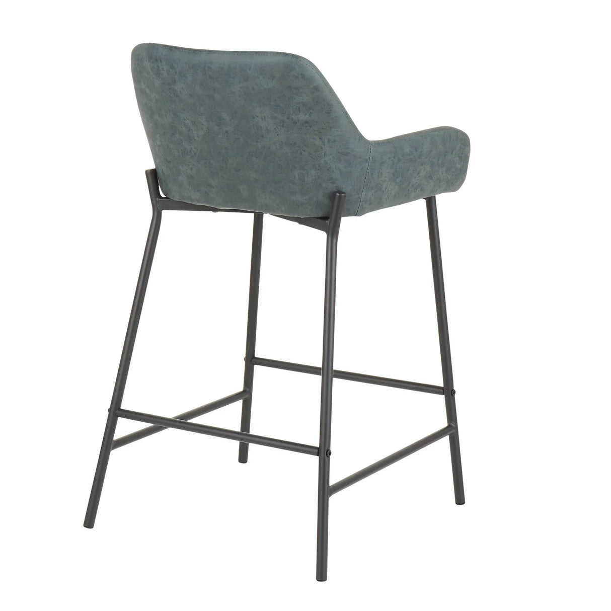 Daniella - Industrial Fixed Height Counter Stool (Set of 2) - Furniture Home Direct