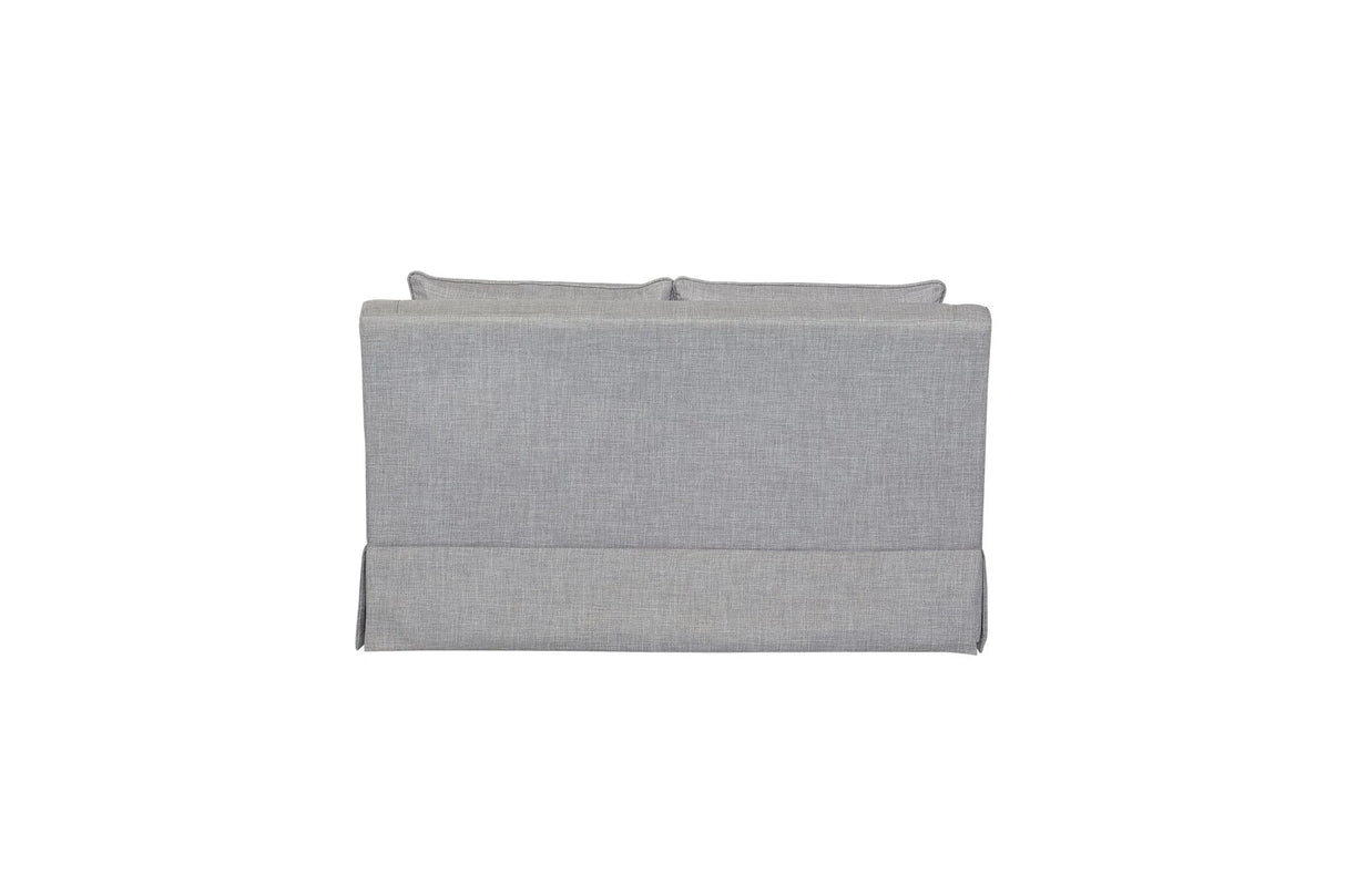 Loveseat With Skirt And Reversable Cushions And 2 Pillows - Light Gray - Furniture Home Direct