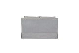 Loveseat With Skirt And Reversable Cushions And 2 Pillows - Light Gray - Furniture Home Direct