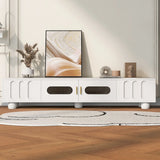 Modern TV Stand For TVs Up To 80", 2 Drawers And Cabinet - Furniture Home Direct
