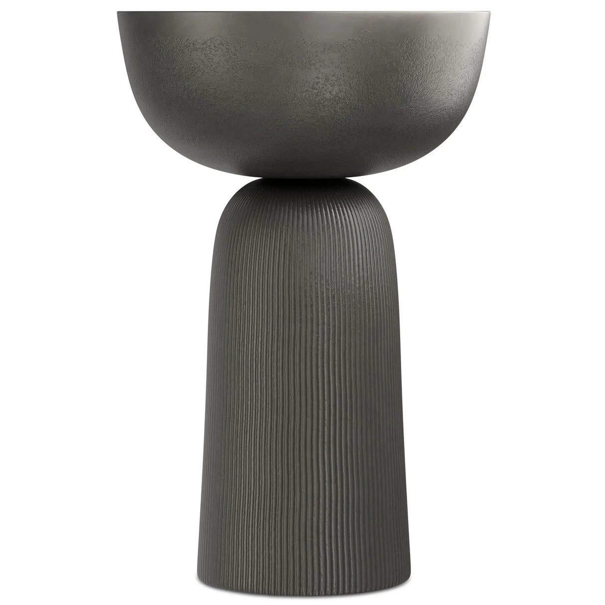 Hughes - Cast Aluminum Side Table - Black - Furniture Home Direct