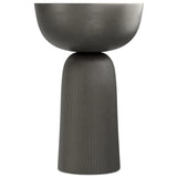 Hughes - Cast Aluminum Side Table - Black - Furniture Home Direct