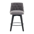 Swivel Bar Stools & Button Tufted Back (Set of 2) - Furniture Home Direct
