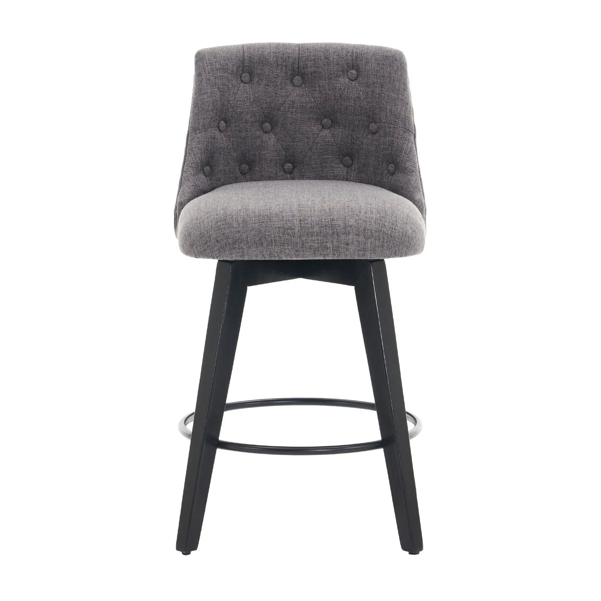 Swivel Bar Stools & Button Tufted Back (Set of 2) - Furniture Home Direct
