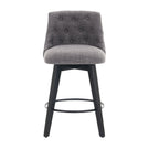 Swivel Bar Stools & Button Tufted Back (Set of 2) - Furniture Home Direct