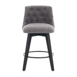 Swivel Bar Stools & Button Tufted Back (Set of 2) - Furniture Home Direct