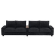 Modern 4 Seater Corduroy Sofa Couch With USB Ports And Hidden Storage - Furniture Home Direct